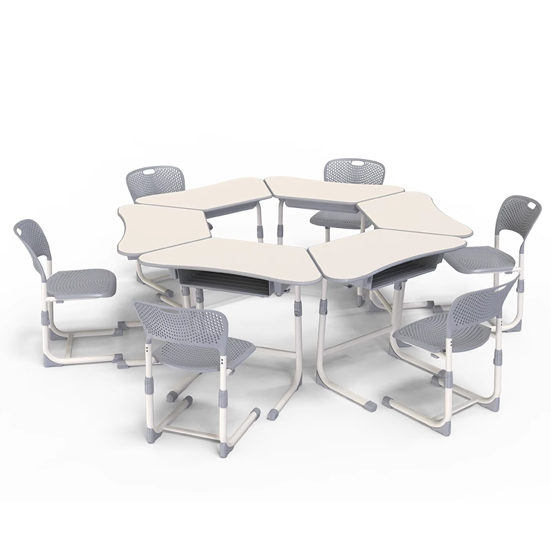 Splicing classroom desks and chairs