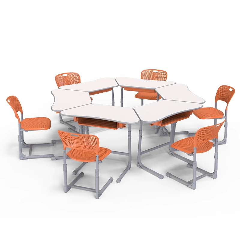 Splicing classroom desks and chairs