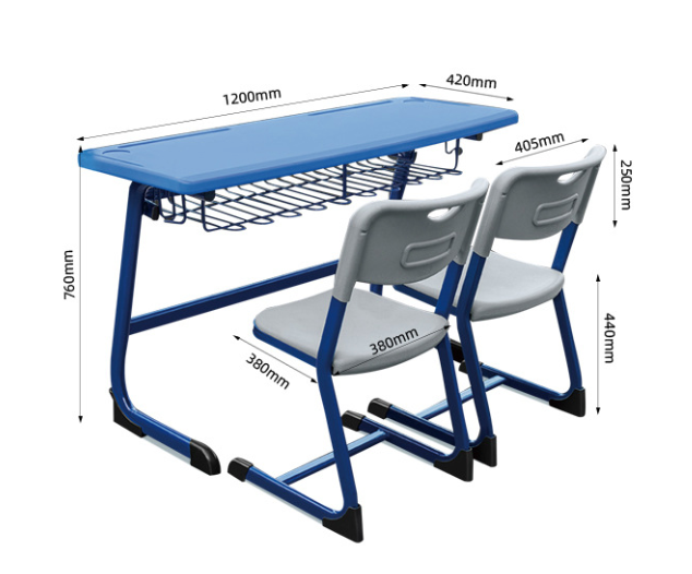 Double C-shaped writing desk school desk
