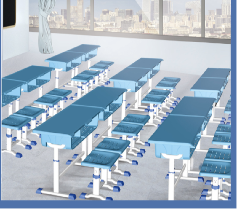 Double desk and chair school training class