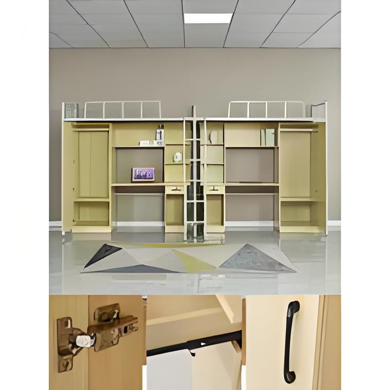 students' upper bed and lower desk combination bed