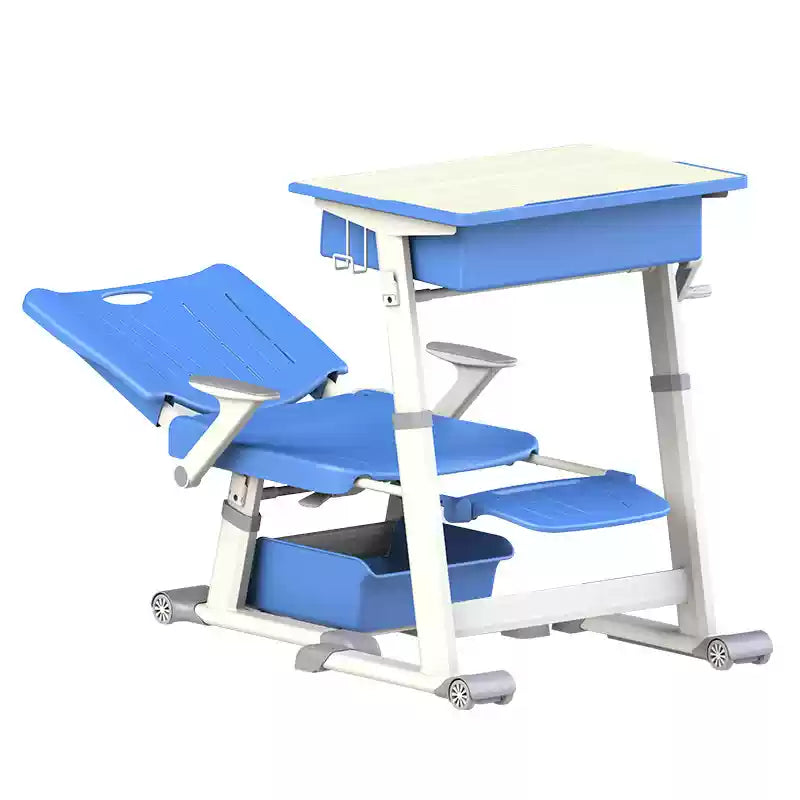 Reclining and lifting training chairs and tables for school lunch break