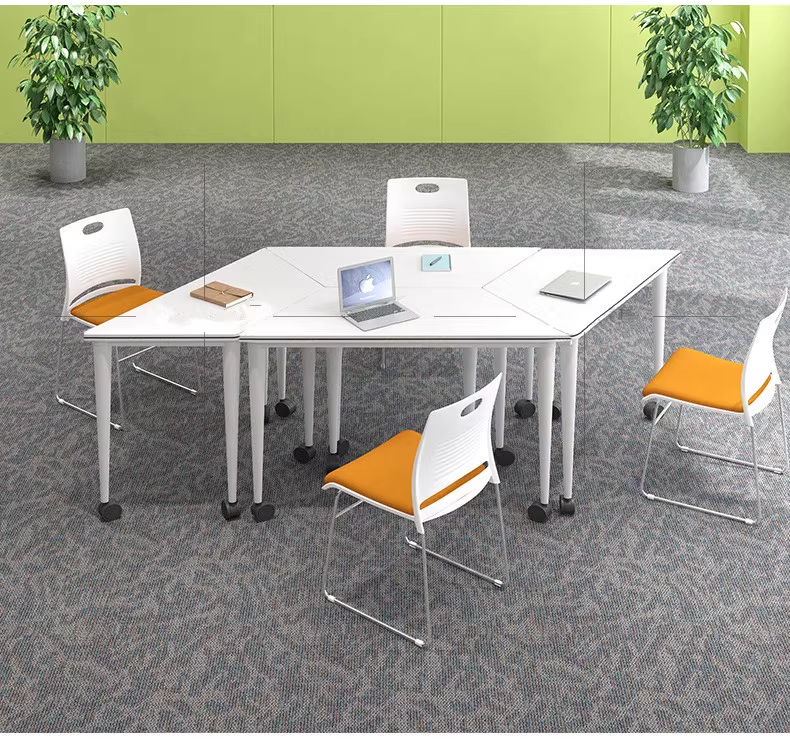 Hexagonal training table colorful table group activity smart classroom