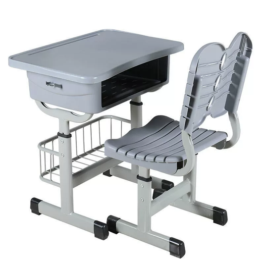 Knob-adjustable lifting desk and chair