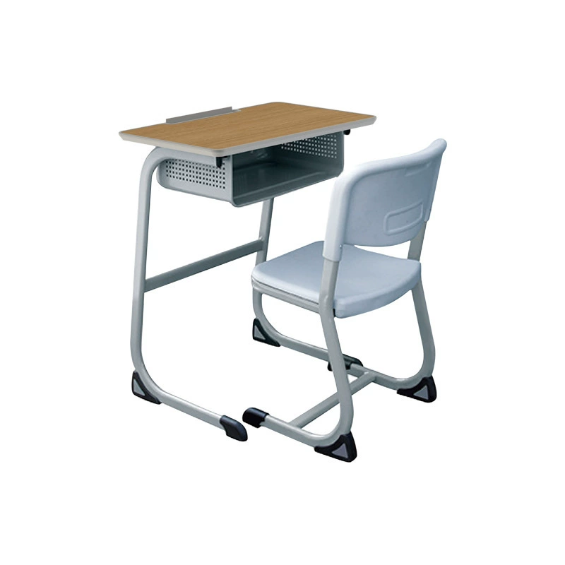 Multifunctional student single C-shaped thickened desk and chair