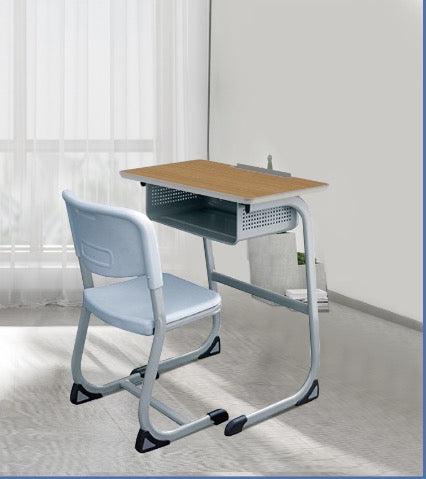 Multifunctional student single C-shaped thickened desk and chair