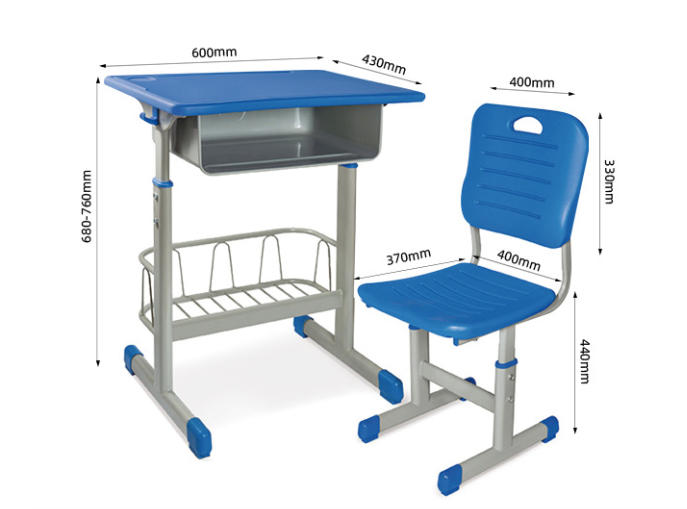 ABS Primary and Secondary School Children's Training School Desk Single with Blue