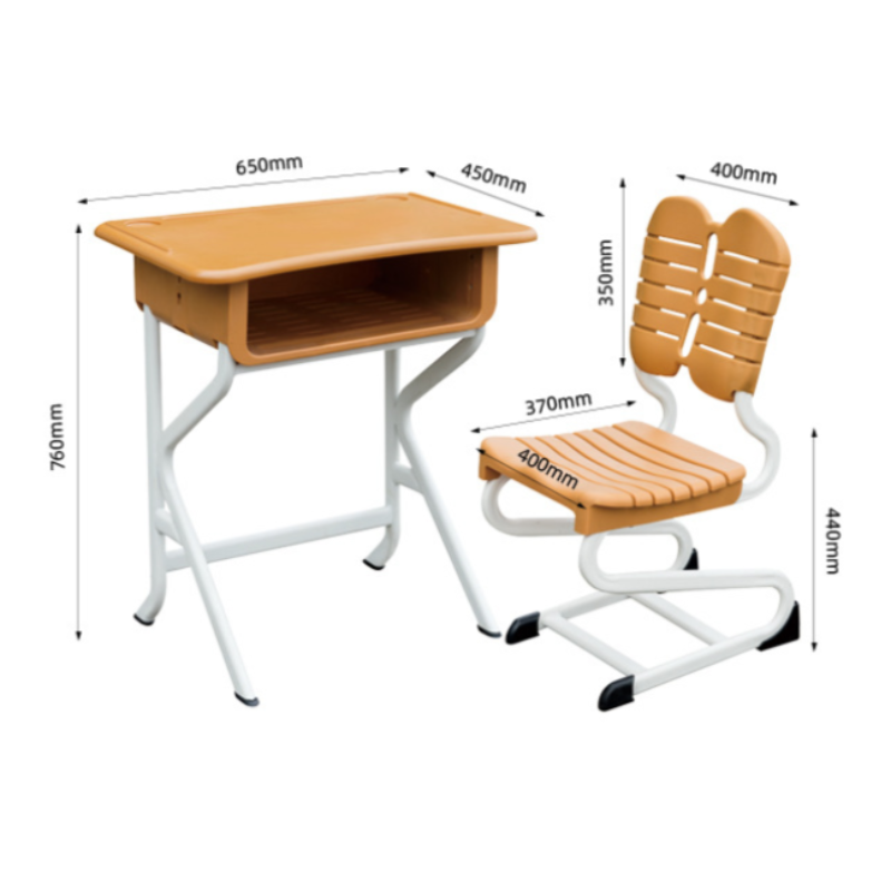 K-shaped desks and chairs