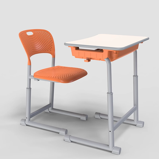 Manual lifting desks and chairs