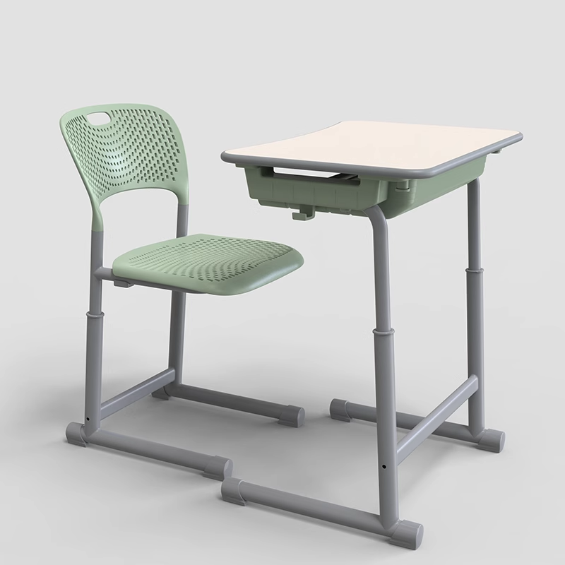 Manual lifting desks and chairs