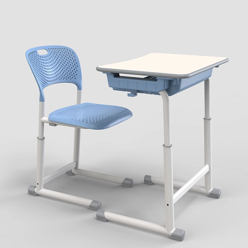 Manual lifting desks and chairs