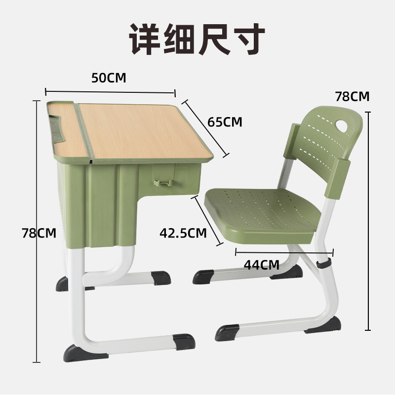 Large capacity flip-top single-person desk and chair