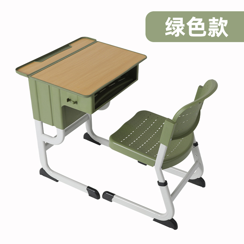 Large capacity flip-top single-person desk and chair