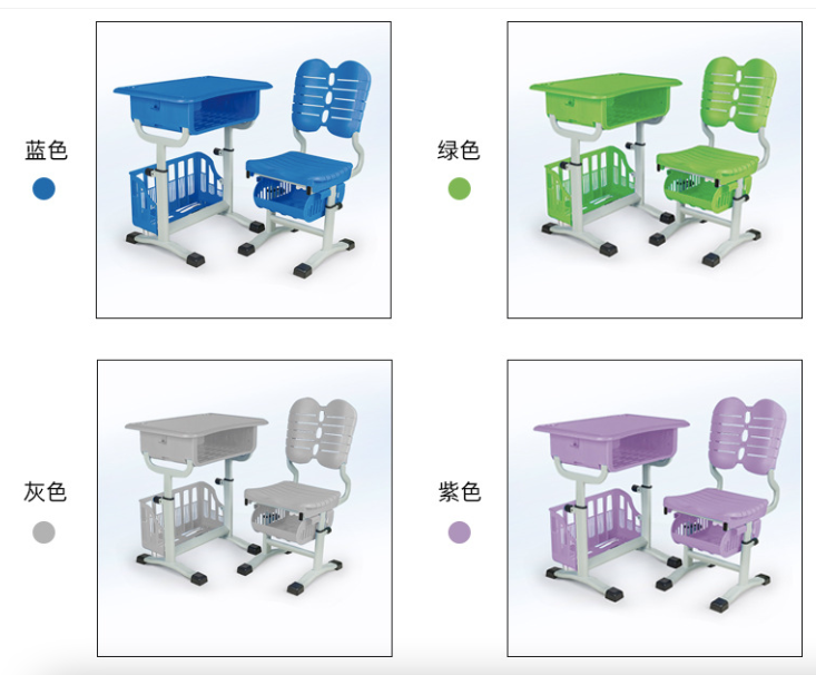 ABS with blue student desk custom lift desk and chair