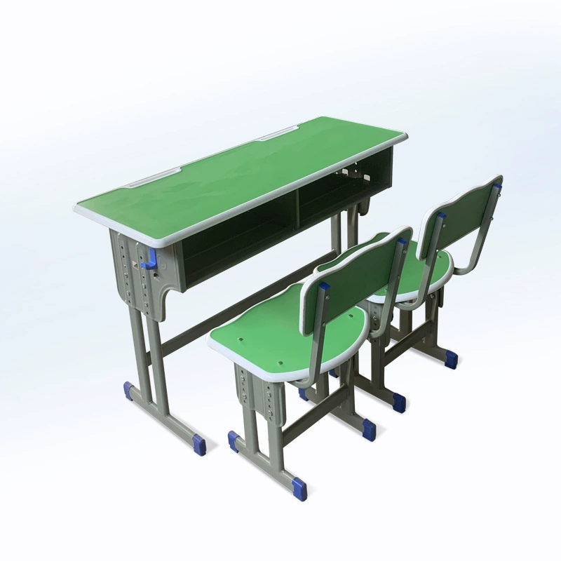 Student double desks and chairs wholesale adjustable school