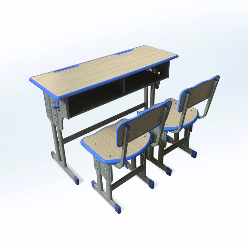 Student double desks and chairs wholesale adjustable school