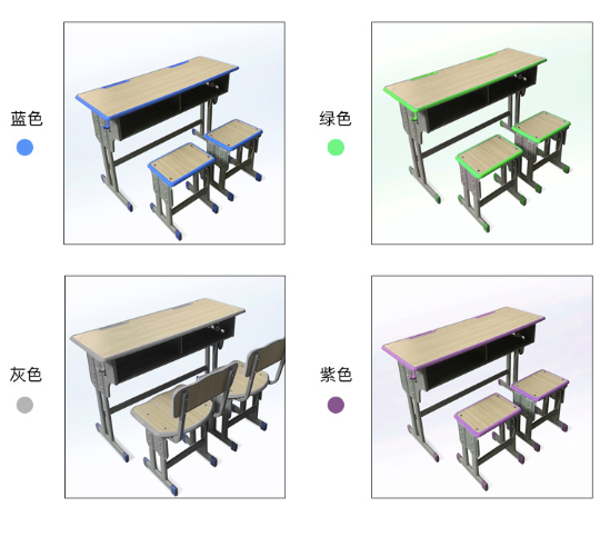 Student double desks and chairs wholesale adjustable school