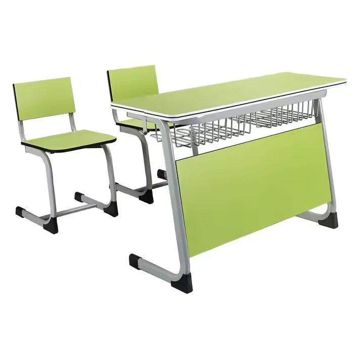 Double Seat School Desk and Chair Set