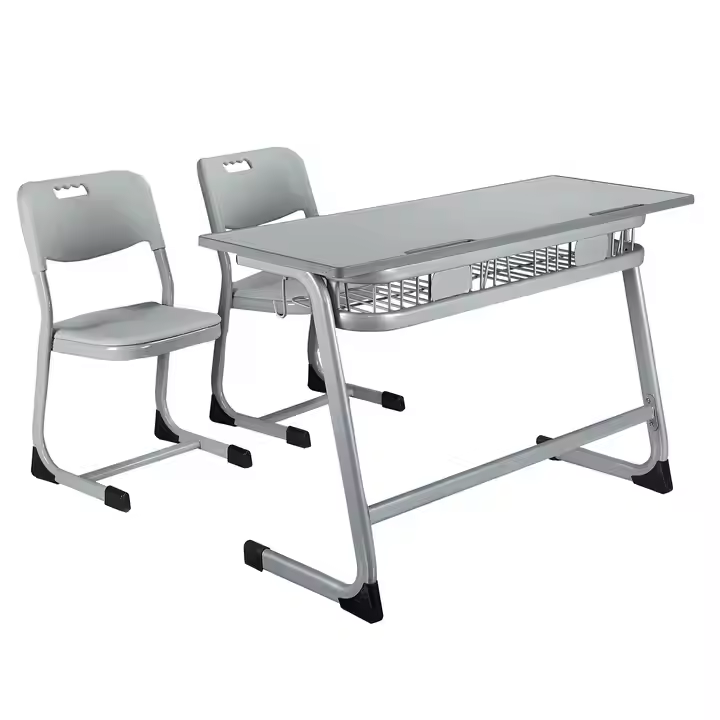 Double Seat School Furniture Student Desk and Chair Set