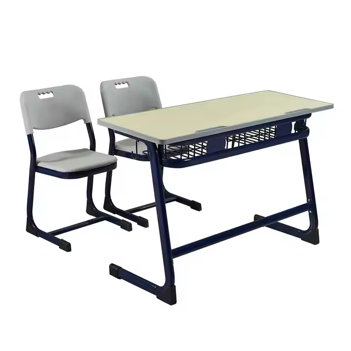 Double Seat School Furniture Student Desk and Chair Set