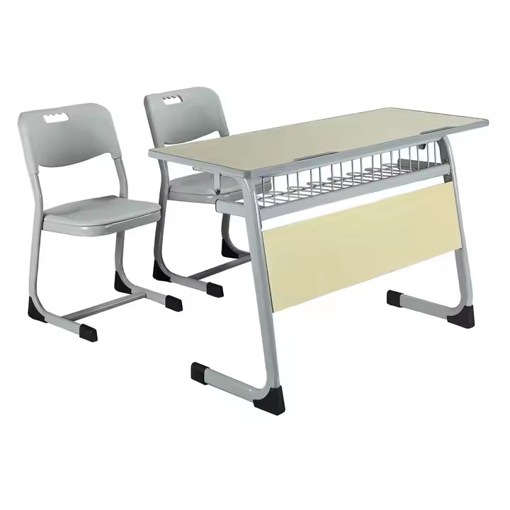 Double Seat School Furniture Student Desk and Chair Set