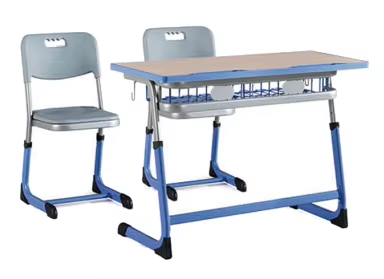 Double Seat School Furniture Student Desk and Chair Set