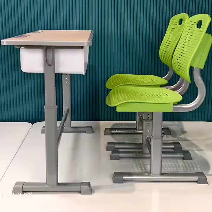 Primary school desk and chair set double seat