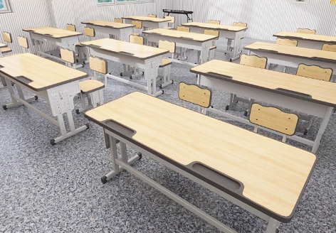 Double Student Desk and Chair Set for Children