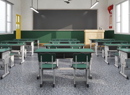 Double Student Desk and Chair Set for Children