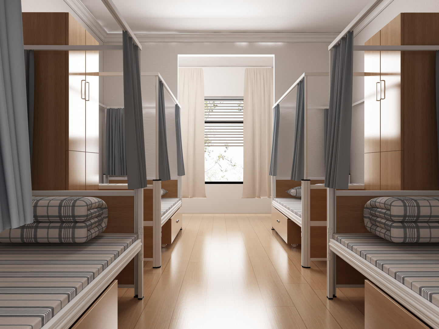 Staff dormitory apartment bed iron bed