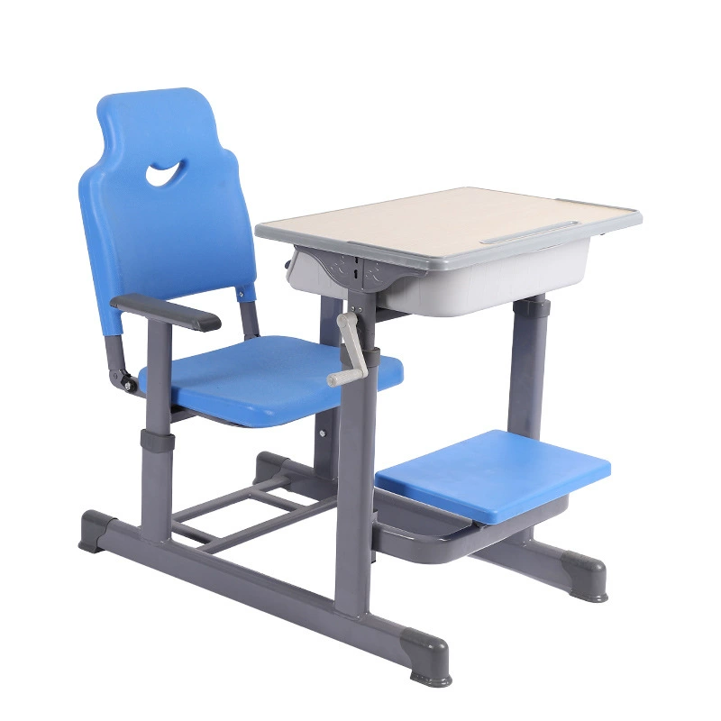 Liftable single student desk and chair foldable desk and chair