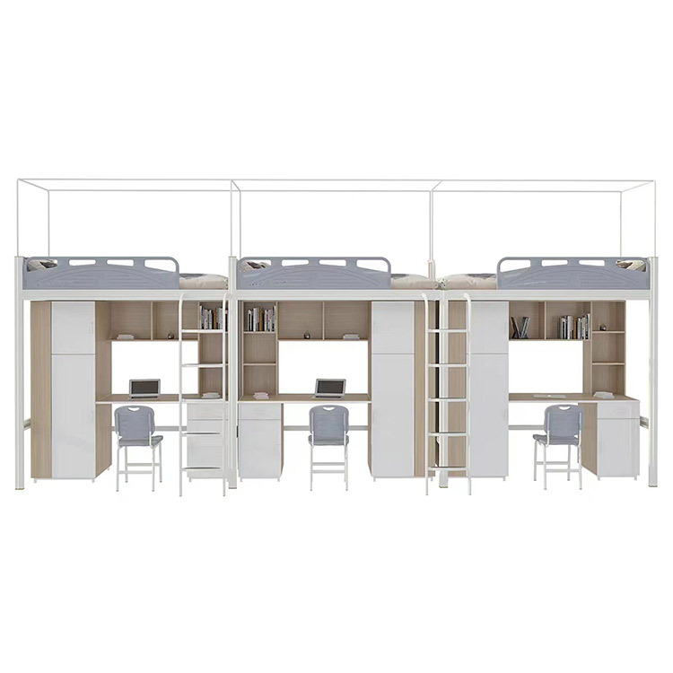 Customized student dormitory apartment bed iron bed table