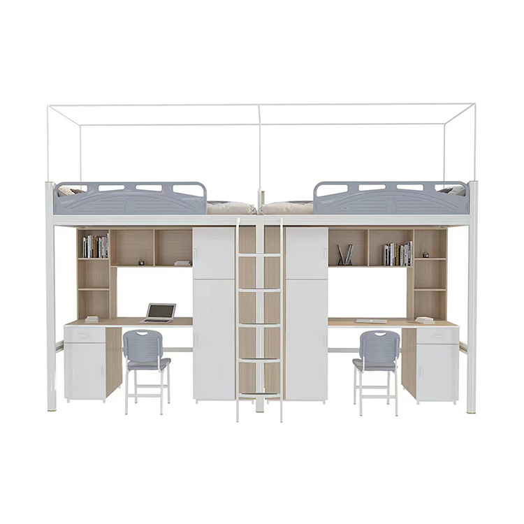 Customized student dormitory apartment bed iron bed table