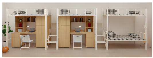 Three-piece four-person apartment combination bed