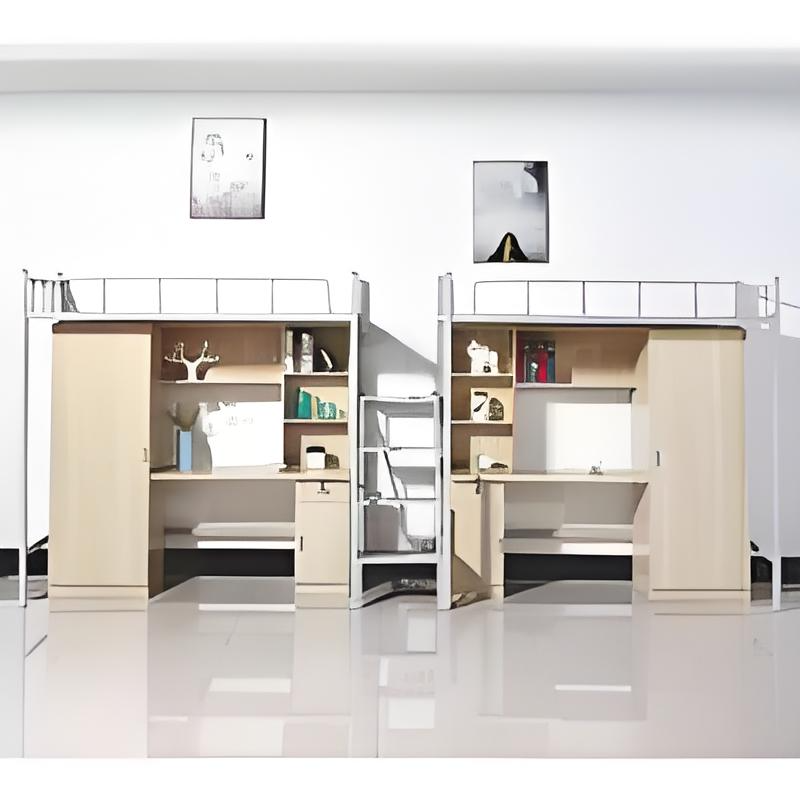 students' upper bed and lower desk combination bed