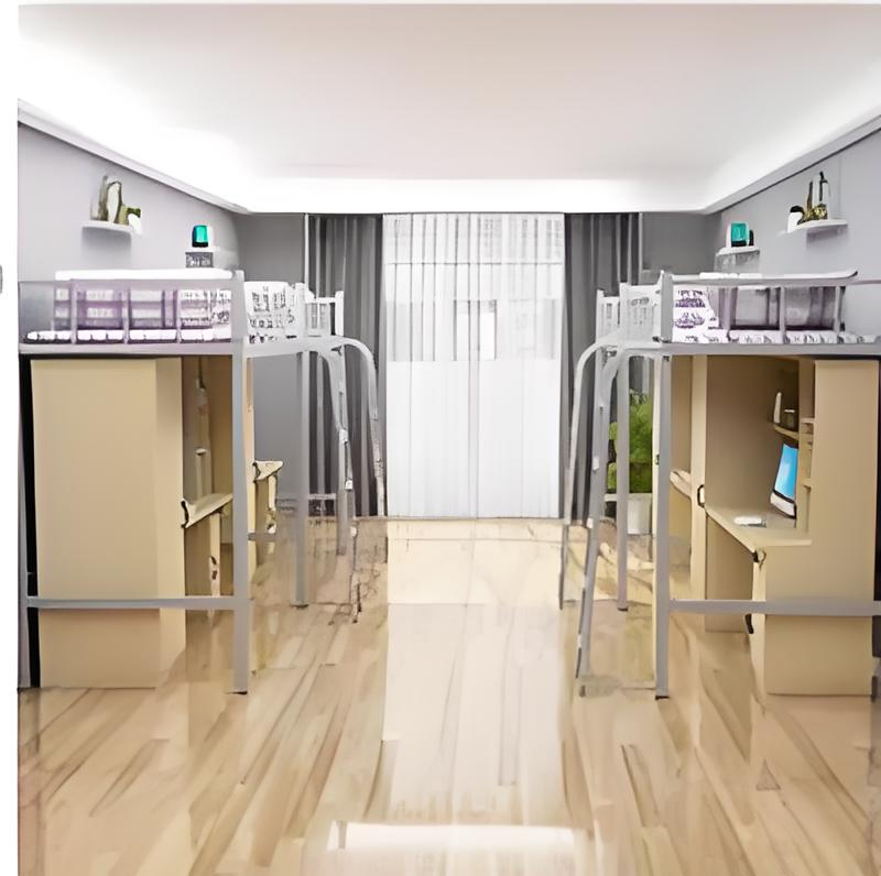 students' upper bed and lower desk combination bed