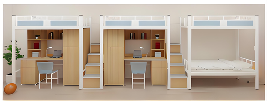 Three-piece four-person apartment combination bed