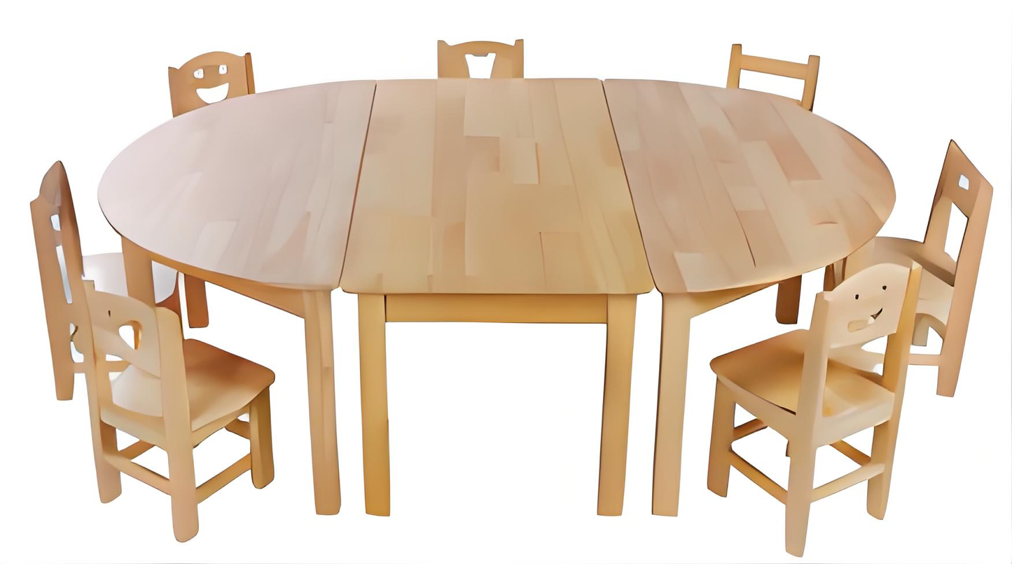 Rubber wood combination table