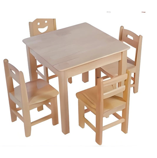 Rubber wood four-person table