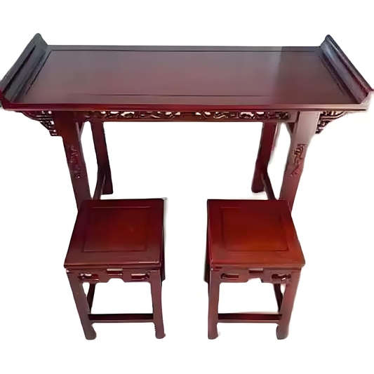 Calligraphy table training class solid wood table and chair