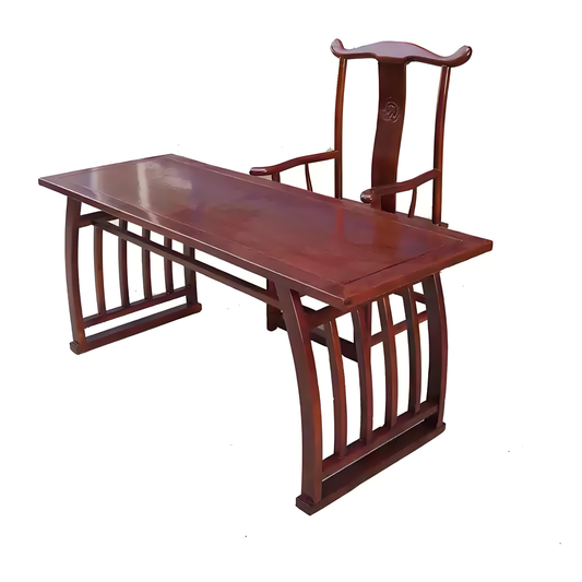 Calligraphy table training class solid wood table and chair