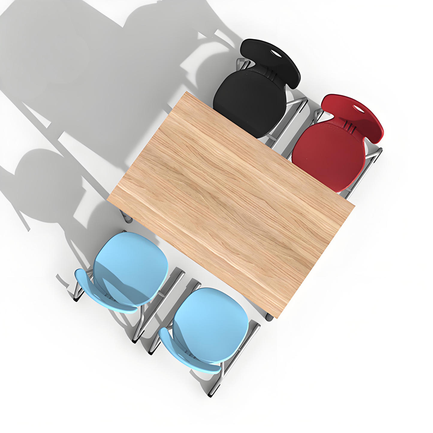 E1 grade board tabletop is waterproof and easy to clean school restaurant dining table and chair