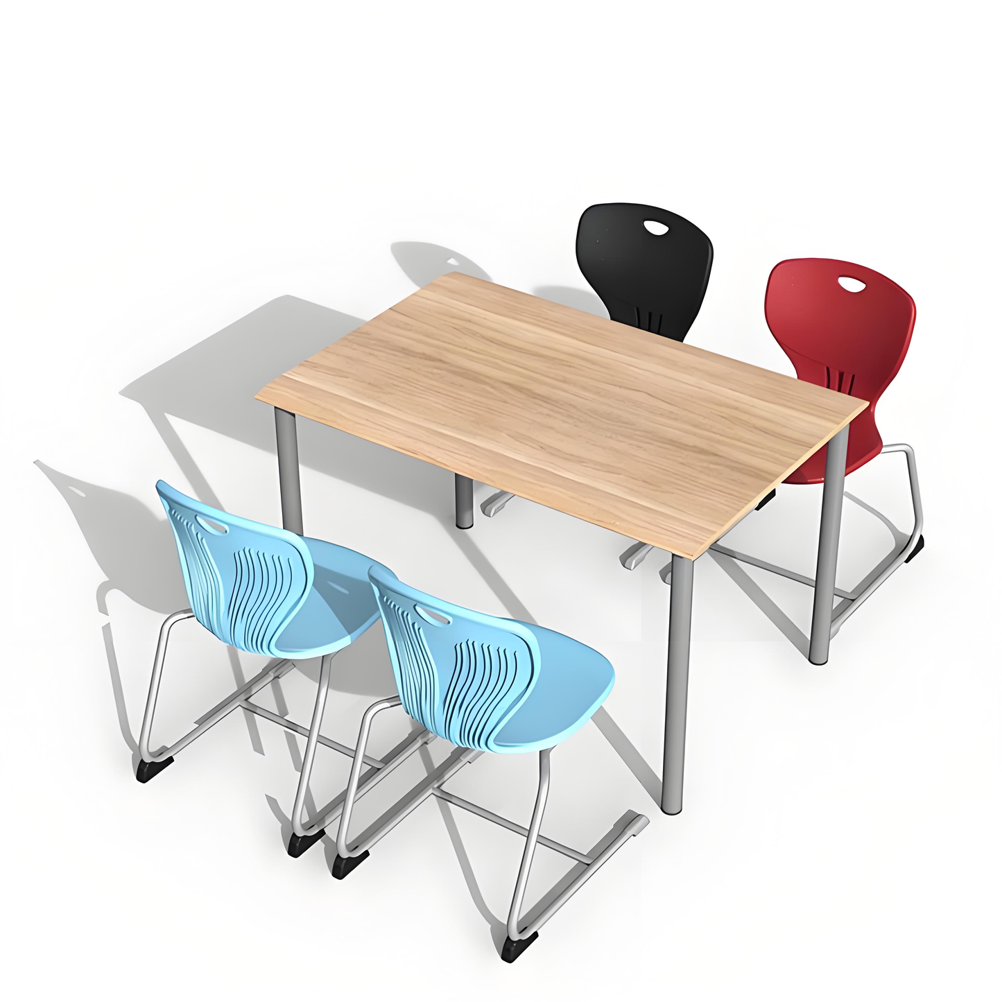 E1 grade board tabletop is waterproof and easy to clean school restaurant dining table and chair