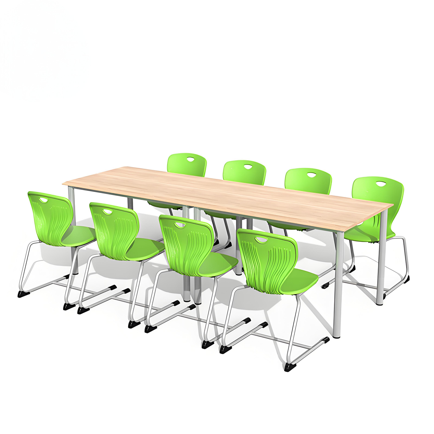 E1 grade board tabletop is waterproof and easy to clean school restaurant dining table and chair