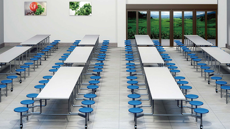 Rectangular dining table company school canteen dining table can be customized