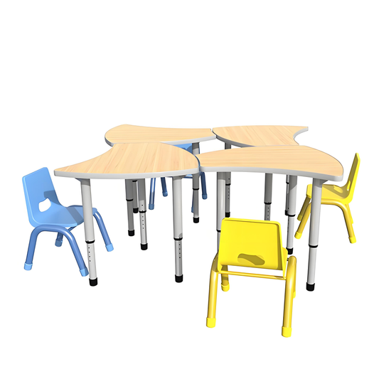 Kindergarten classroom desks and chairs that can be spliced and raised