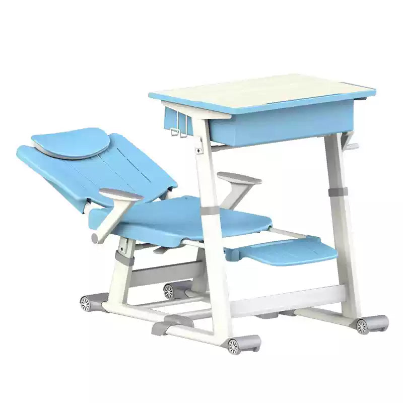 Reclining and lifting training chairs and tables for school lunch break