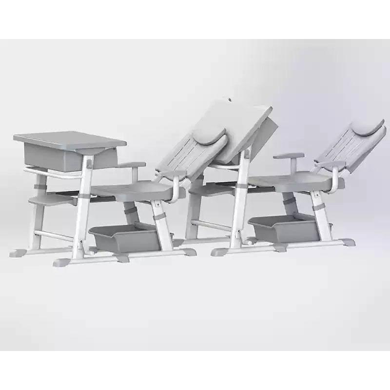 Reclining and lifting training chairs and tables for school lunch break