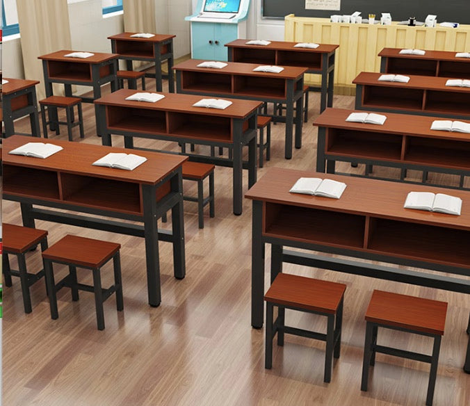 School desks and chairs double-decker desks double seats