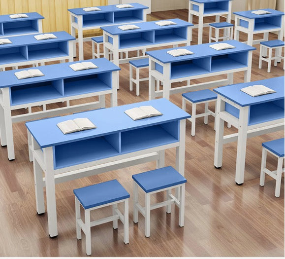 School desks and chairs double-decker desks double seats